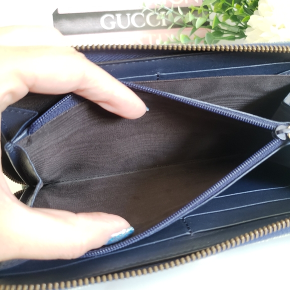 Authentic Pre-owned Denim & Pearl Gucci Marmont Zip Wallet - Picture 7 of 13